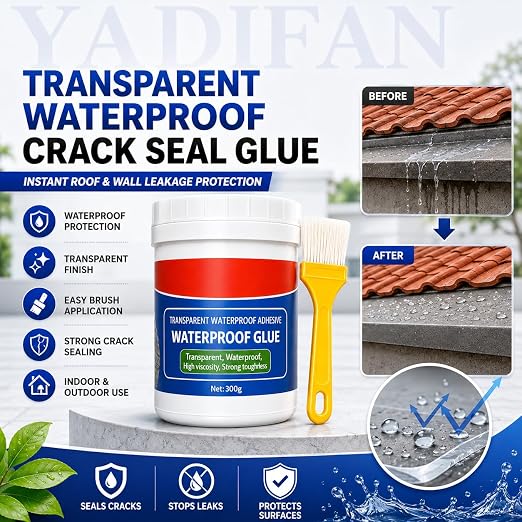 ransparent Waterproof Resin Epoxy for Roof Leakage Crack Seal Agent Roof Water Leakage Solution Water Proof Glue for Waterproofing