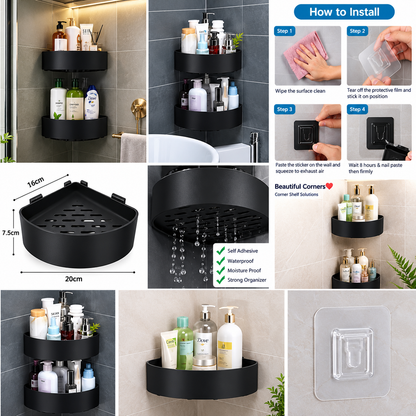 AROLEX COMBO OF 5 PSC Bathroom shelf rack / kitchen shelf / wardrobe shelf / perfume Rack plastic wall shelf