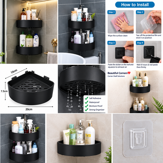 AROLEX COMBO OF 5 PSC Bathroom shelf rack / kitchen shelf / wardrobe shelf / perfume Rack plastic wall shelf