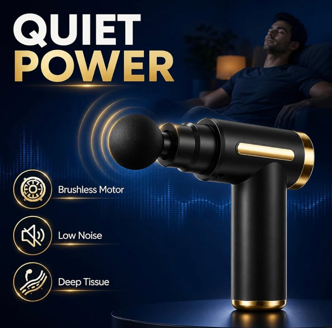 Gun massager Cult Impact Deep tissue massage gun, 6-speed intensity, Silicone round head, Full body